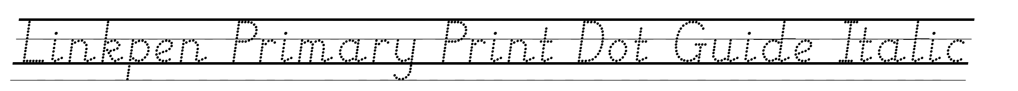 Linkpen Primary Print Dot Guide Italic image